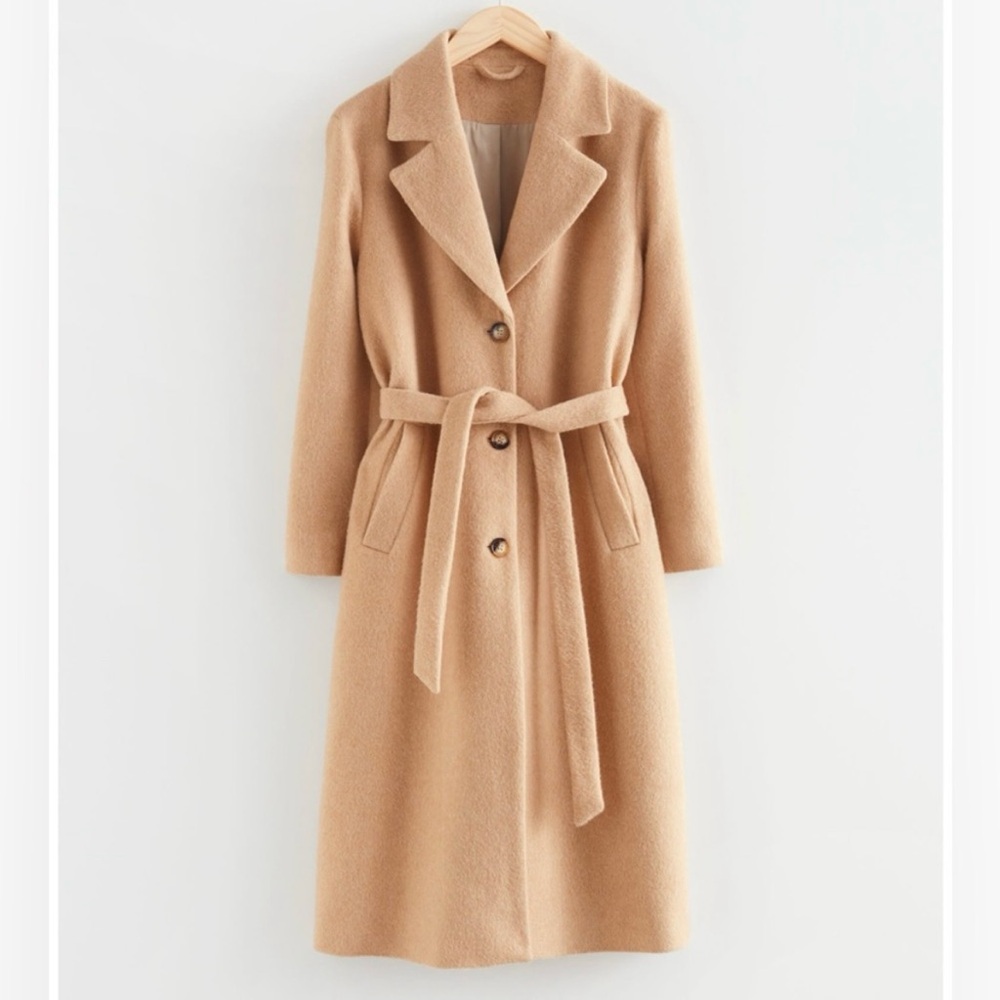 & Other Stories Relaxed Alpaca Blend Coat